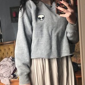 Cropped Sweatshirt-Brandy Melville